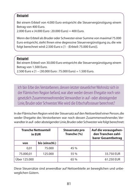 Leitfaden für Schenkungen und Nachlässe (nur PDF)