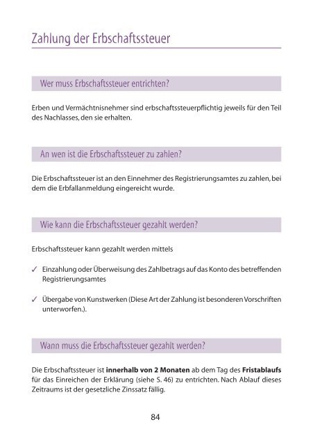 Leitfaden für Schenkungen und Nachlässe (nur PDF)