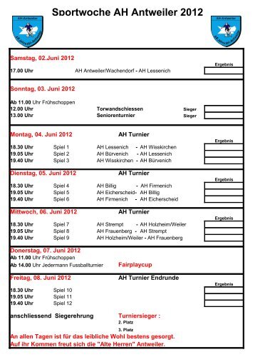 Sportwoche AH Antweiler 2012 02. - 08.  Juni