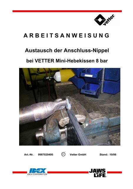 ARBEITSANWEISUNG Austausch der Anschluss-Nippel bei ... - Vetter