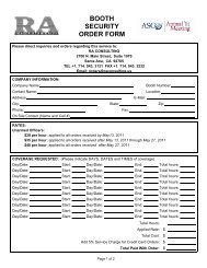 BOOTH SECURITY ORDER FORM