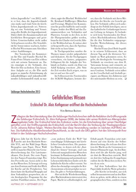 auftrag 291 - Gemeinschaft Katholischer Soldaten