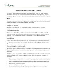 Library Policy - Archmere Academy