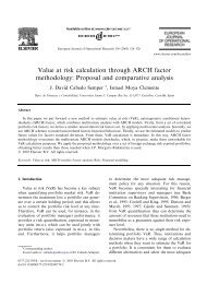 Value at risk calculation through ARCH factor methodology ...