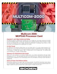 Multicom-2000: MCPCA3 Processor Card - Bogen Engineered ...