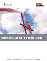 Student Internship Application - Columbus College of Art & Design