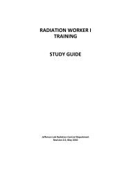 radiation worker i training study guide - Jefferson Lab