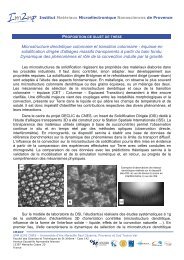 Microstructure dendritique colonnaire et transition ... - IM2NP