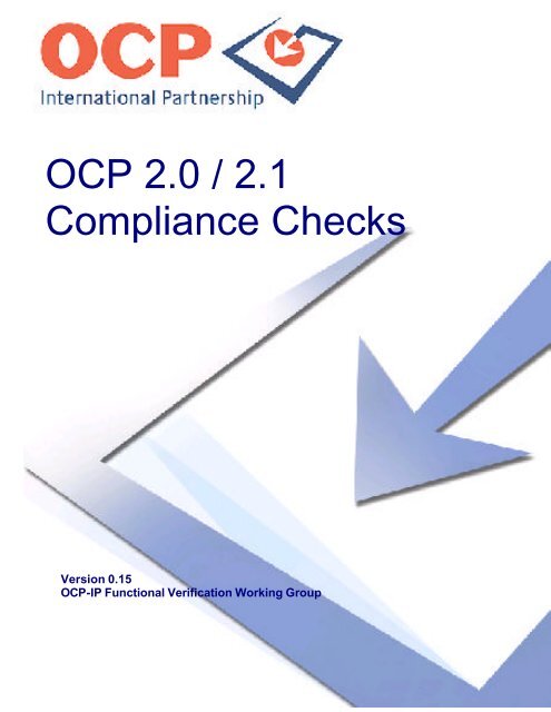 OCP Comliance Checks_101905 - OCP-IP