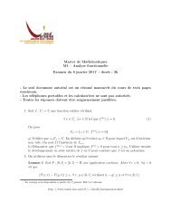 Analyse fonctionnelle Examen du 6 janvier 20111 - durÃ©e : 3h
