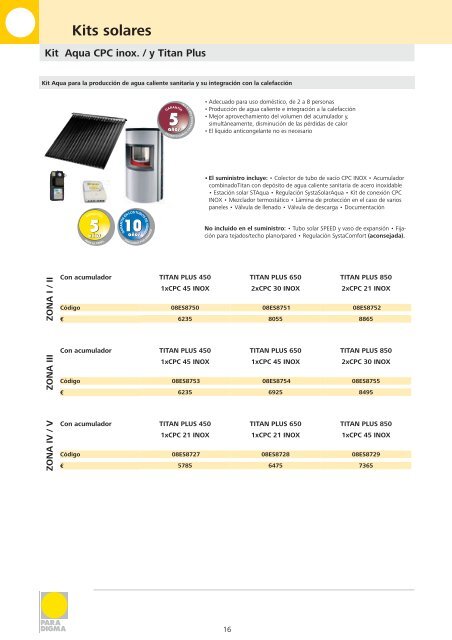 Lista de precios 2013 - Paradigma EnergÃ­as Renovables IbÃ©rica