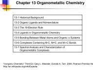 13-4 Ligands in Organometallic Chemistry