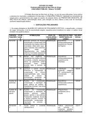 Edital do Concurso - Ceps