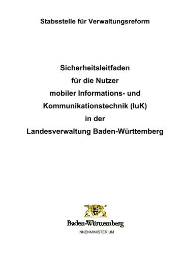 Sicherheitsleitfaden FÃ¼r Die Nutzer Mobiler Informations