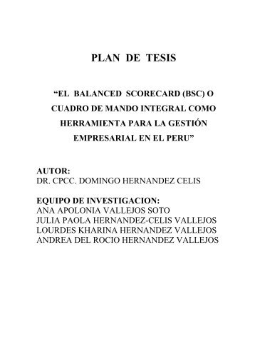 PLAN DE TESIS - Gestiopolis