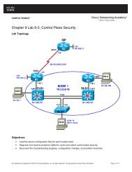 Chapter 3 Lab A - Securing Administrative Access Using AAA and ...