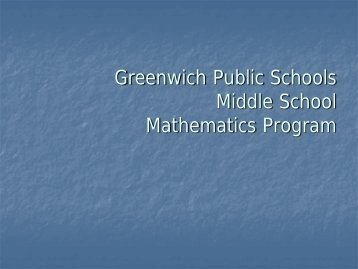 Guidelines For Placement in Grade 6 Transition Math - Greenwich ...