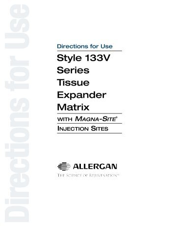 Style 133V Series Tissue Expander Matrix - Allergan