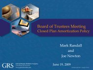 Board of Trustees Meeting Closed Plan Amortization Policy