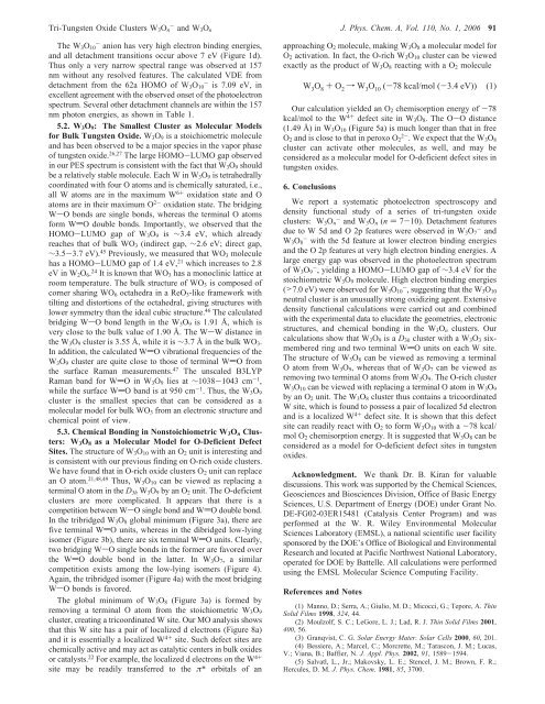 On the Structure and Chemical Bonding of Tri-Tungsten Oxide ...