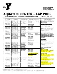 Pool Schedule - YMCA of Greater Des Moines