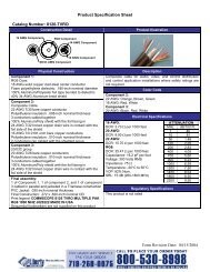 Product Specification Sheet Catalog Number: 8126 ... - Liberty Cable