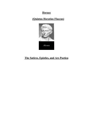 Horace 'The Satires, Epistles and Ars Poetica' - Roman History ...