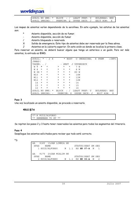 datos de pasajero - Global Learning Center