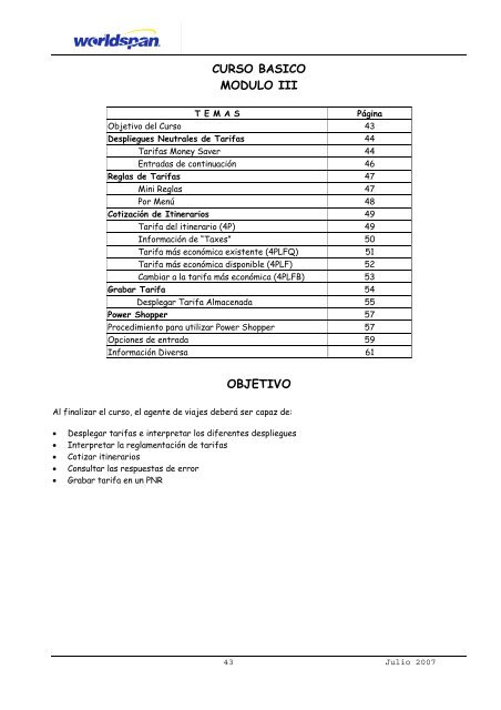 datos de pasajero - Global Learning Center