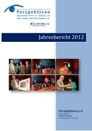 Jahresbericht 2012 - Perspektiven eV