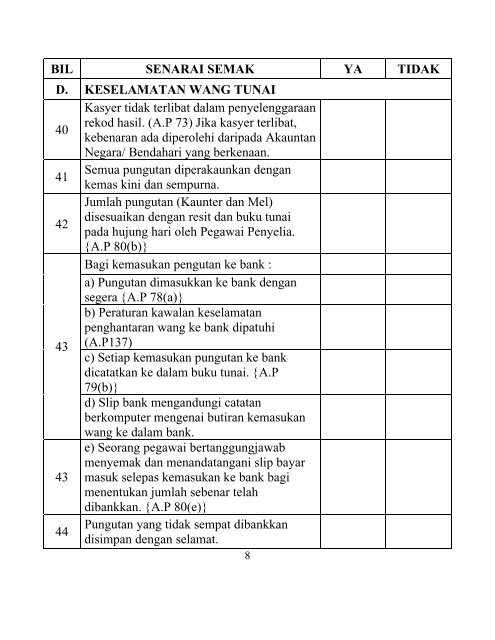 Muat turun Senarai Semak Pengurusan Kewangan