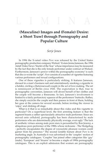 (Masculine) Images and (Female) Desire - Past volumes