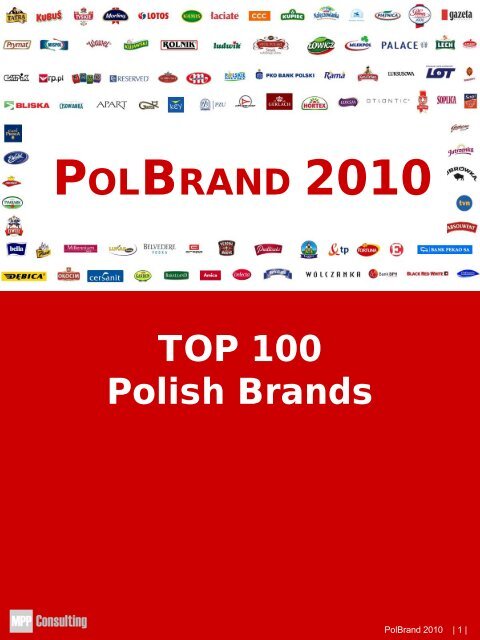 TOP 100 Polish Brands POLBRAND 2010 - MPP Consulting