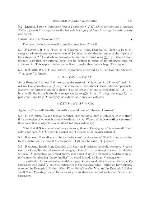 ENRICHED INDEXED CATEGORIES Contents 1. Introduction