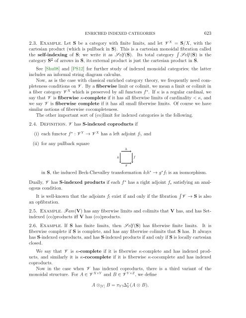 ENRICHED INDEXED CATEGORIES Contents 1. Introduction