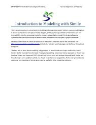 Introduction to Modeling with Simile - Simulistics