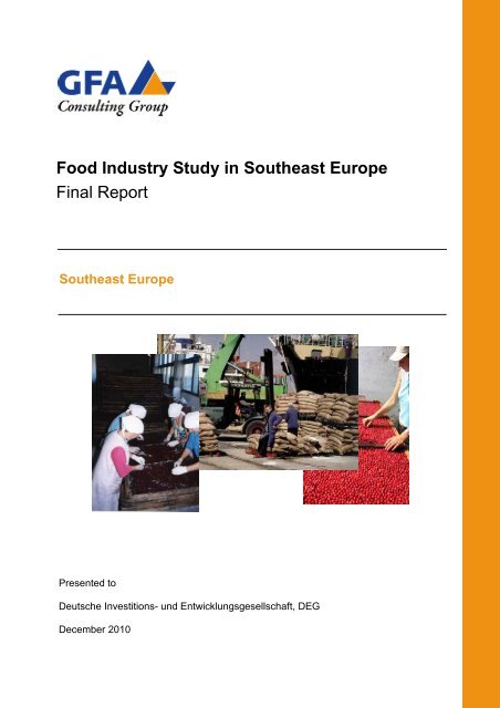 Food Industry Study in Southeast Europe - AHK Mazedonien - AHKs