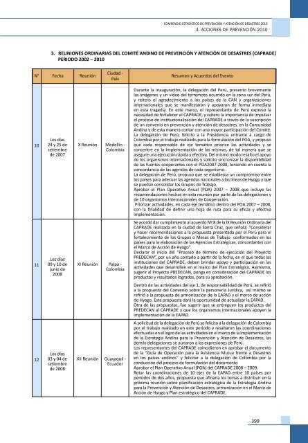 Compendio EstadÃ­stico de PrevenciÃ³n y AtenciÃ³n de ... - Indeci