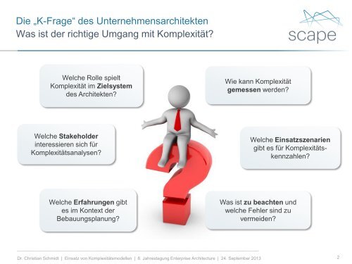 Einsatz von Komplexitätsmodellen zur ... - Scape Consulting