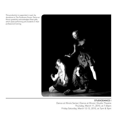 STUDIODANCE I Dance at Illinois Series - Krannert Center for the ...