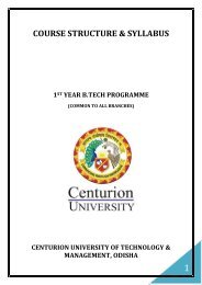 1 st Year Common Syllabus - Cutm.ac.in