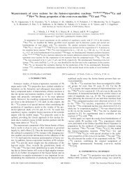 Measurements of cross sections for the fusion-evaporation ... - Nrv Jinr