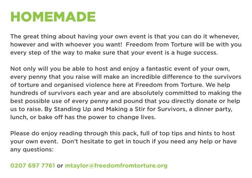 homemade - Freedom from Torture