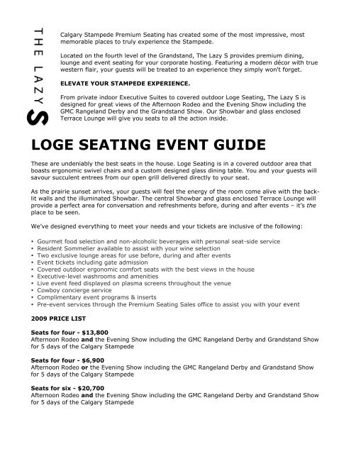 Calgary Stampede Seating Chart Rodeo