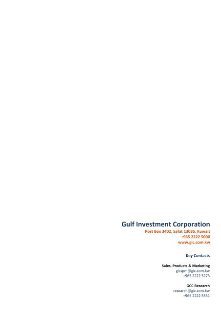 GCC Fixed Income Weekly - Gulf Investment Corporation