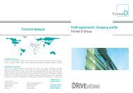 Profil společnosti / Company profile Formel D Group Formel D Network