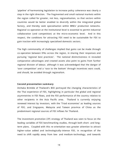 Foreign direct investment in Southeast Asia: - Regional Office China