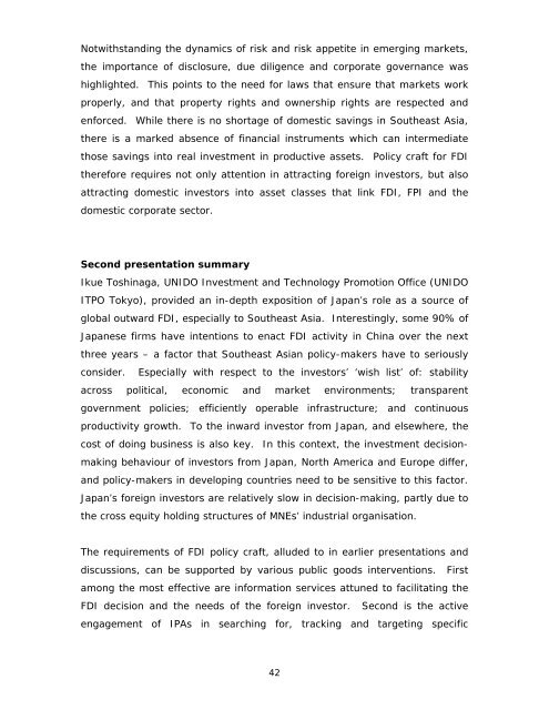 Foreign direct investment in Southeast Asia: - Regional Office China