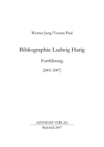Bibliographie Ludwig Harig