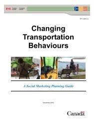 Changing Transportation Behaviours: A Social Marketing - FCM